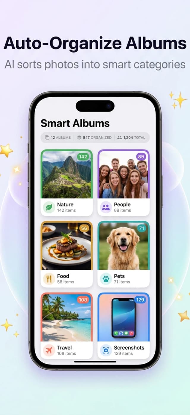 AiCleanerPro Smart Albums screen